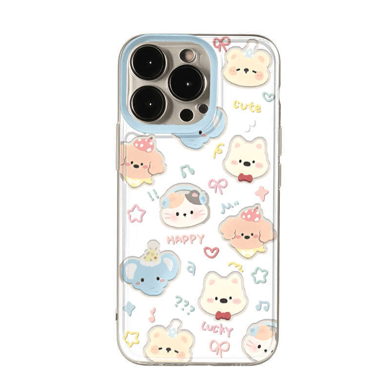Animal Collection Compatible with Apple 16 Pro Max Phone Case iPhone 15 Design Sense 14 Cute 13 Transparent S260128