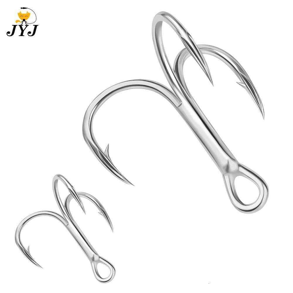20pcs/lot Treble 4# 6# 8# 10# 12# Blood Groove Hook High-Carbon Steel Fishhooks High Strength Hooks Fishing Tackle Z260128