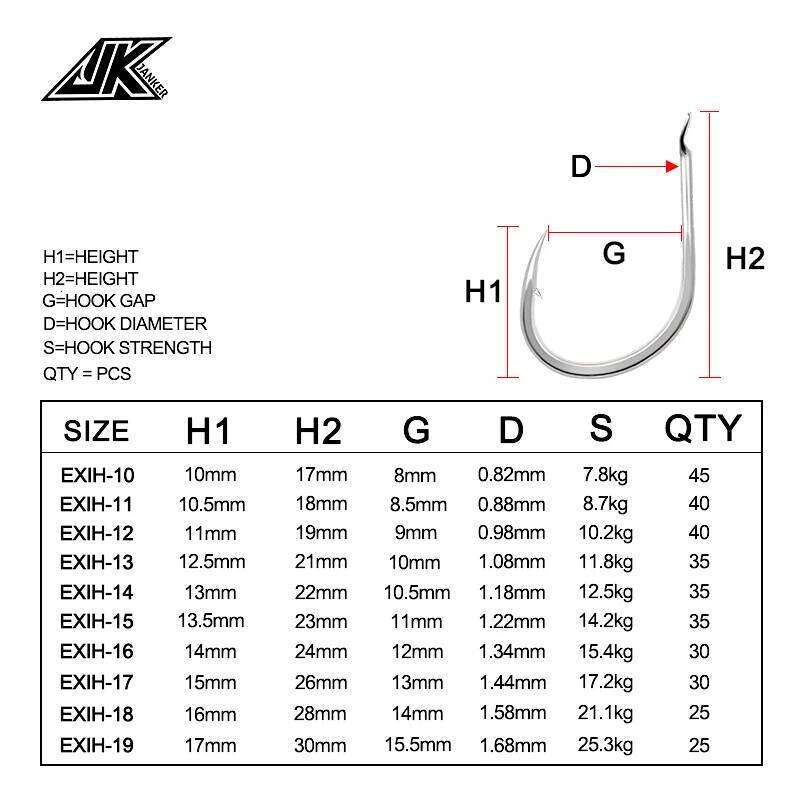 JK #10~#19 Light Hooks Silver Flat Iseama Hook High carbon steel fish hooks japan barbed chinu sea Fishing Fishhook Z260128