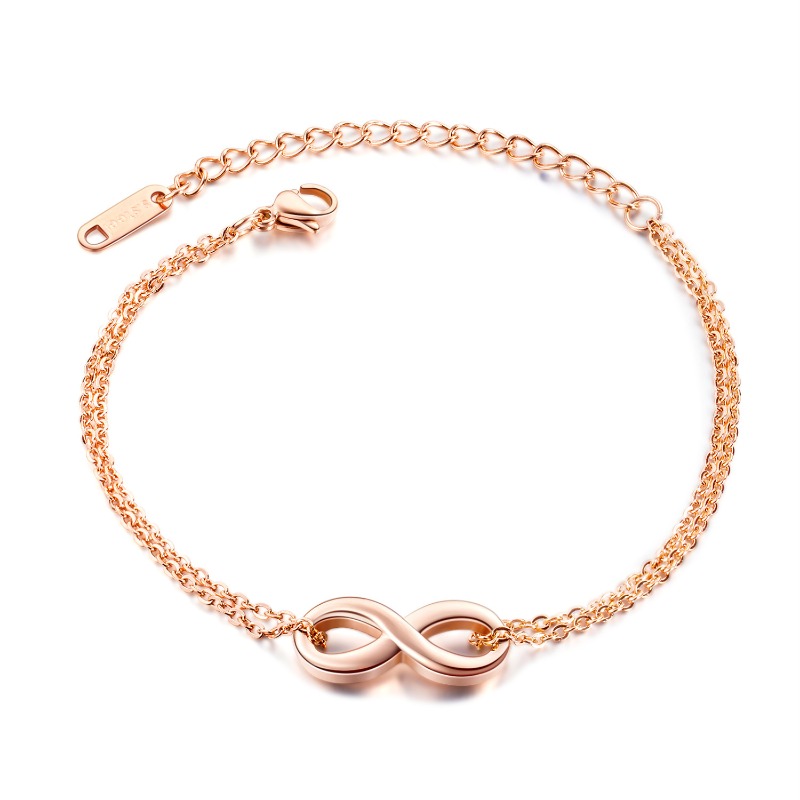 Women's Jewelry jewelry Infinity Symbol Stainless Steel Bracelet Rose Gold Plated Minimalist Dainty Bracelet for Women Gift