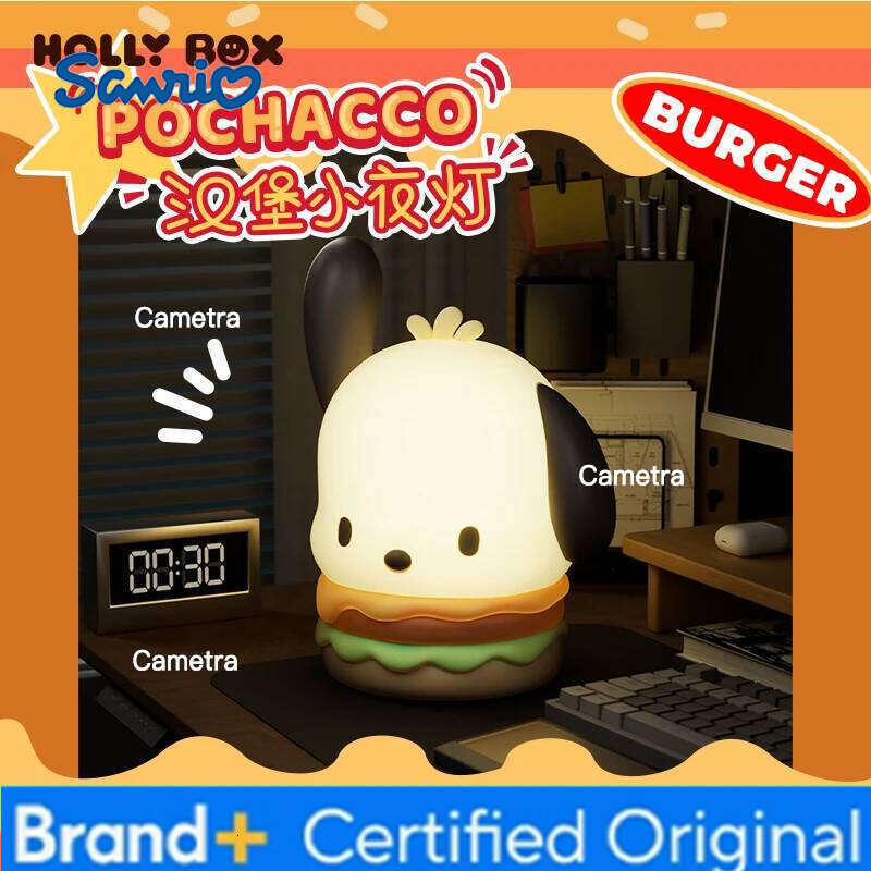 Sanrio Family Pochacco Hamburg Pats Nightlight Desktop Creative Ornaments Children'S Birthday Gifts. H260128