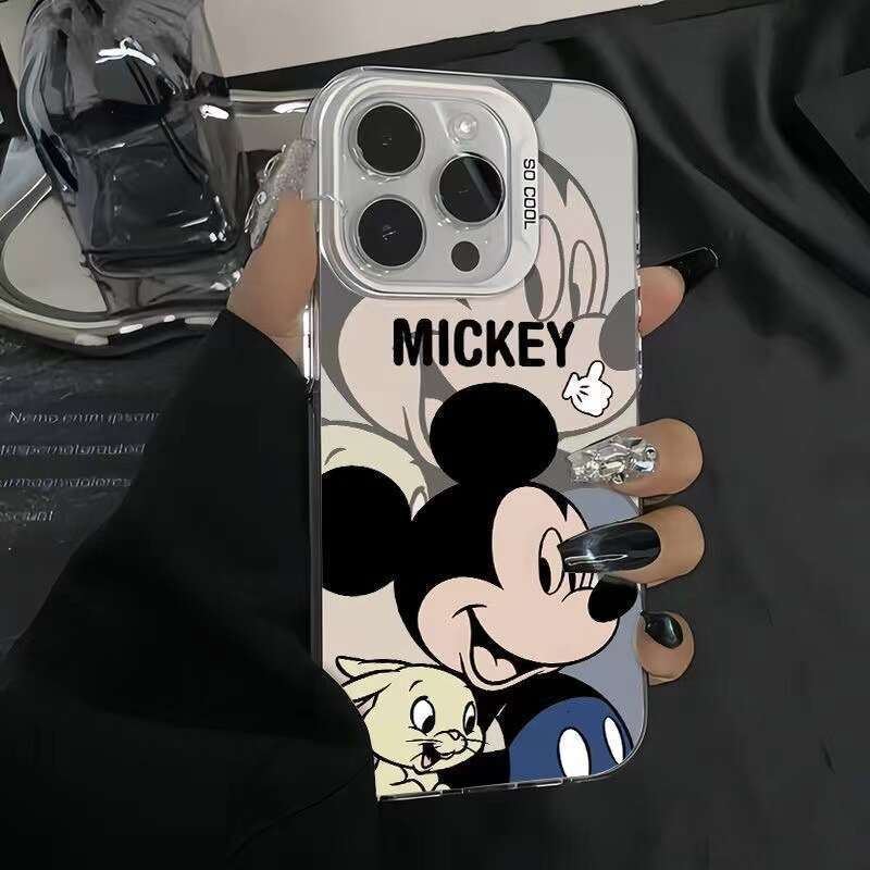 New Cartoon Mickey Apple 16promax Phone Case iPhone15/14 Color Silver 13 High-end Sense x Protective Cover S260128