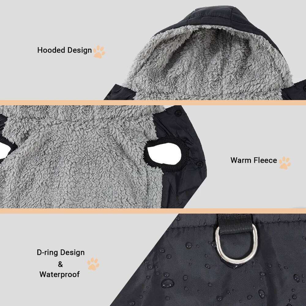 Pet Cat Clothes Hooded Jacket Warm Fleece Coat Hoodie for Small Medium Cats Dogs Cozy Waterproof Kitten Puppy Outfits Apparel XJ260127