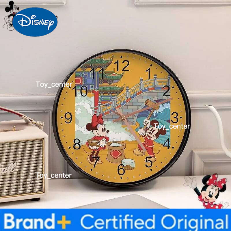 Disney Mickey Minnie Cute Cartoon Children's Living Room Decoration Wall Creative No Punch Silent Quartz Clock Gifts H2601281