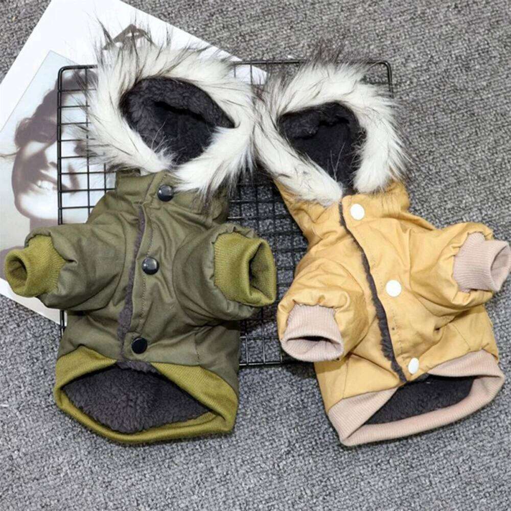 Winter Puppy Pet Dog Coat for Small Medium Dogs Thicken Warm Chihuahua Yorkies Hoodie Pets Jacket Clothing XJ260127