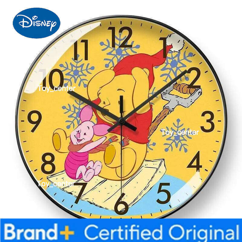 Disney Winnie the Pooh Cartoon Animation Creative Children's Room Wall Decoration Silent Clock Gift for Boys and Girls H260128