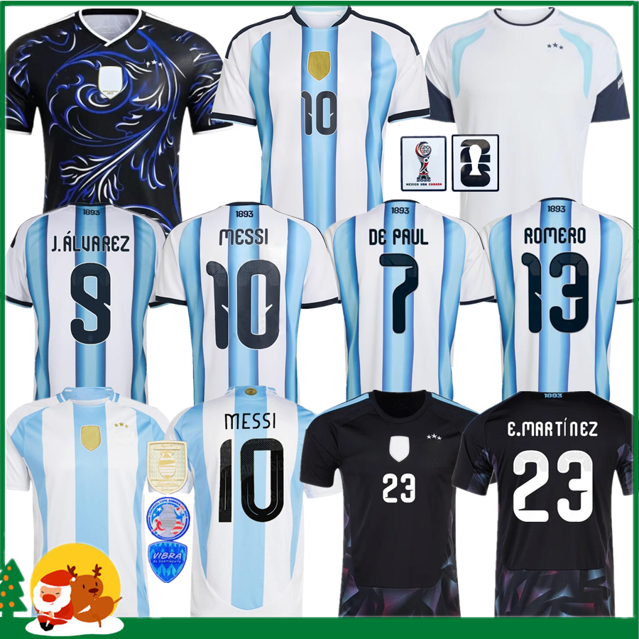 Argentina 2026 World Cup Home Soccer Jerseys 26 27 3 Star Fans Player Version MESSIS MAC ALLISTER DI MARIA MARTINEZ DE PAUL Kids kit Men Women Football Shirts