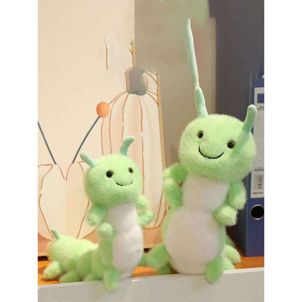 1pcs30cm cute green caterpillar plush toy cartoon big bug funny doll kids pillow birthday gift Y260128