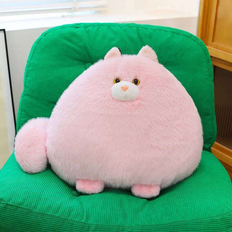 1pc 35cm/13.77in Cute fat plush toy nave doll children girl soothing cat gift Y260128