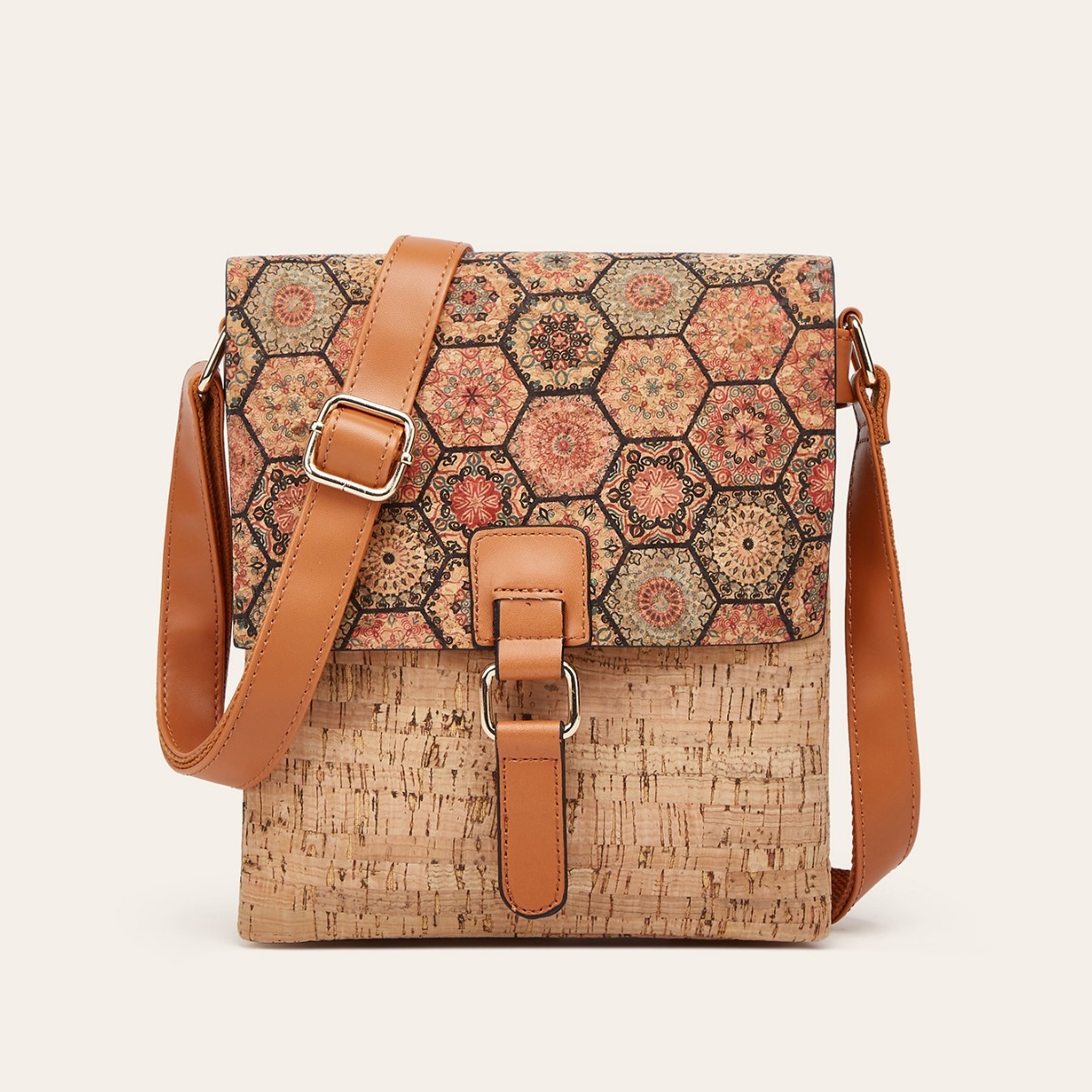 Luxury Brand 2026 Women's Bark Texture Crossbody Bag - Retro Print Envelope Purse With Phone Pocket & Adjustable Strap