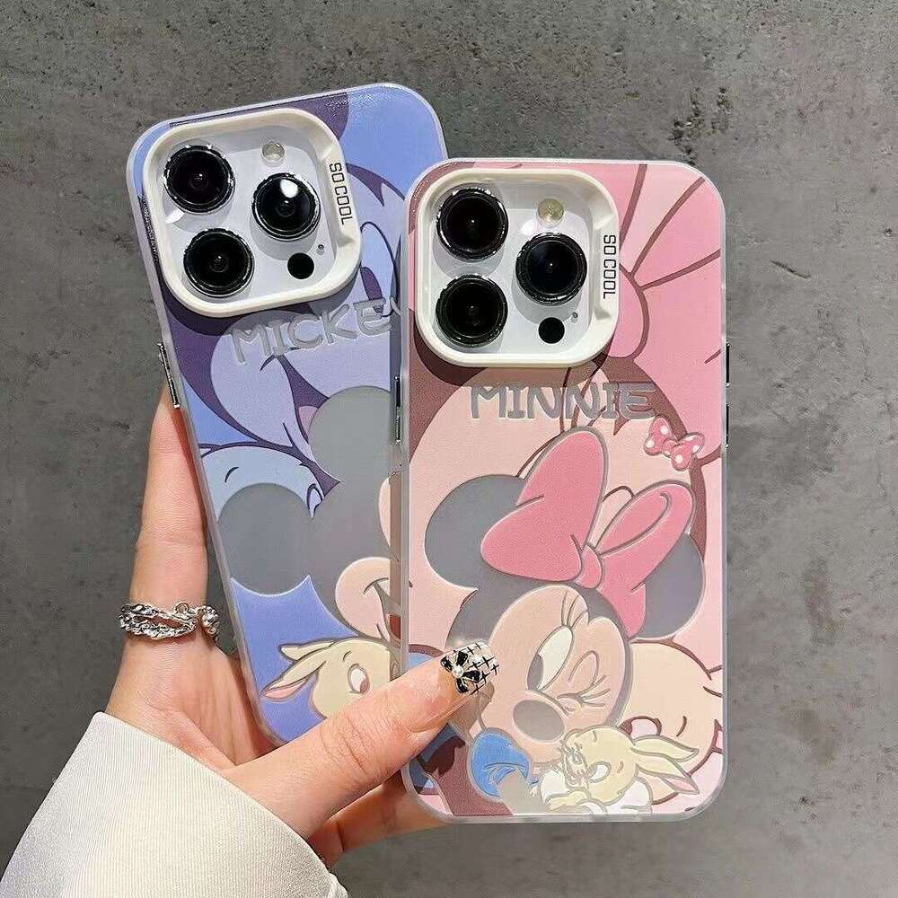 Cute Mickey Minnie Compatible with Apple 17 Pro Max New Phone Case iPhone 16 Creative 15 Couple 14 13 S260128