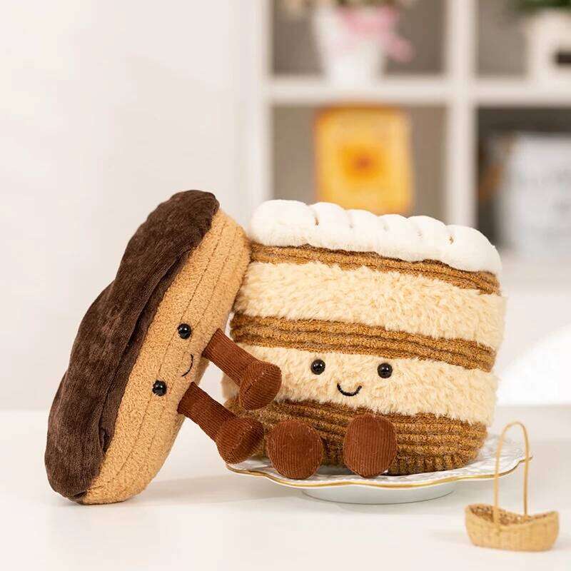 Bakery Plush Cake/Toast/Puff/Napoleon Stuffed Toys Ultra-Soft Kawaii Bread Pastry Gift for Foodies Kids Birthday Children's Day Y260128