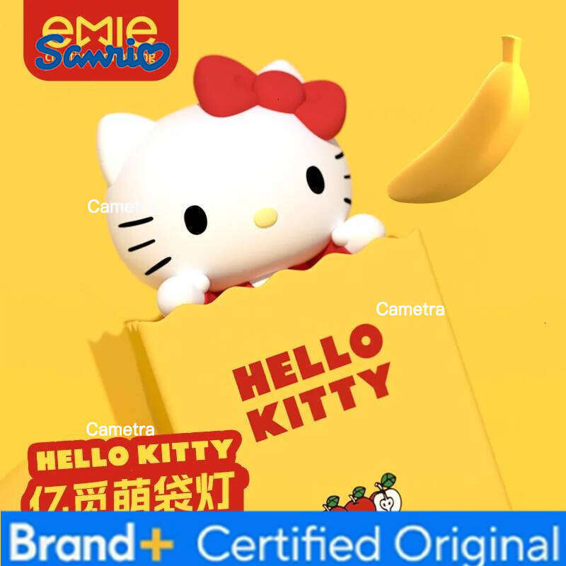 Sanrio Hello Kitty Paper Bag Lamp Creative Bedside Table Desktop Decoration Cute Ornament Small Night Light Kawaii Gifts For Girlfriend H260128