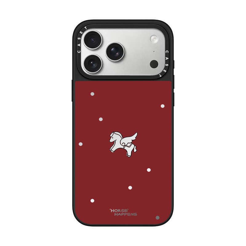 CS Collaboration New Red Year Little Wooden Horse iPhone Compatible Apple Phone Case 17 Pro Max 16 S260128