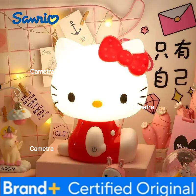 Sanrio Hello Kitty LED Night Light Cartoon Home Decor 220V Plug-in Bedroom Lamp H260128