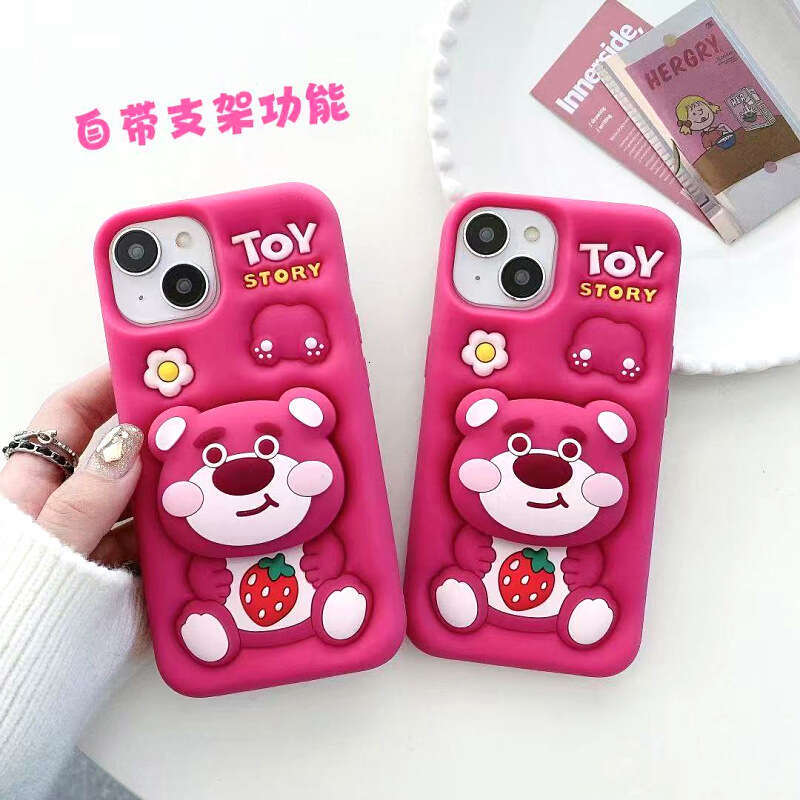 Suitable for iPhone 16 Pro Max Phone Apple 17 Silicone 12 Soft Case 13 Cartoon Stand 11 Cute Female Model S260128 21f