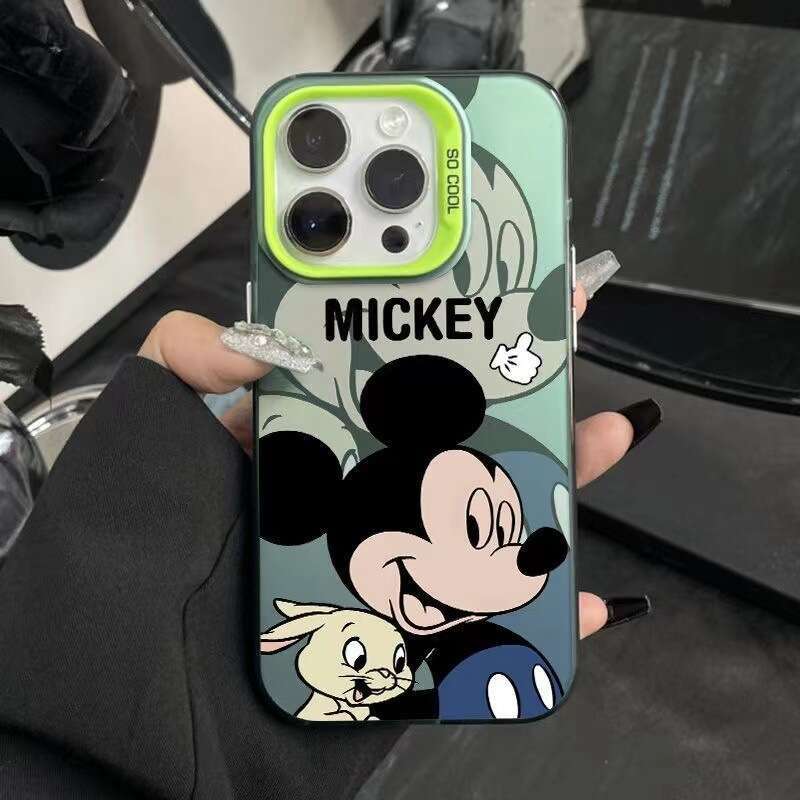 New Cartoon Mickey Apple 16promax Phone Case iPhone15/14 Color Silver 13 High-end Sense x Protective Cover S260128