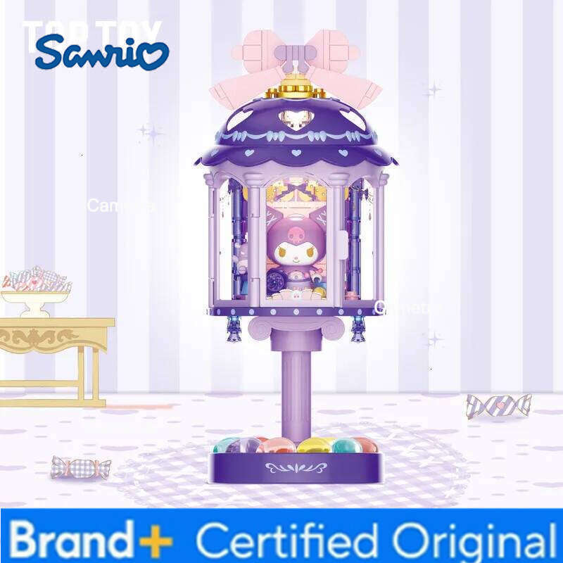 Sanrio Top Toy Light Shadow Dream Series Building Blocks Kuromi My Melody Hello Kitty Desktop Ornament Toys Christmas Gifts H260128