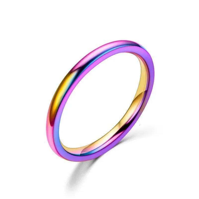 Simple 2mm 4mm 6mm Titanium Ring Women Men Prevent Allergy High Polished Wedding Rings Stainless Steel Couple Finger Jewelry XJ260127