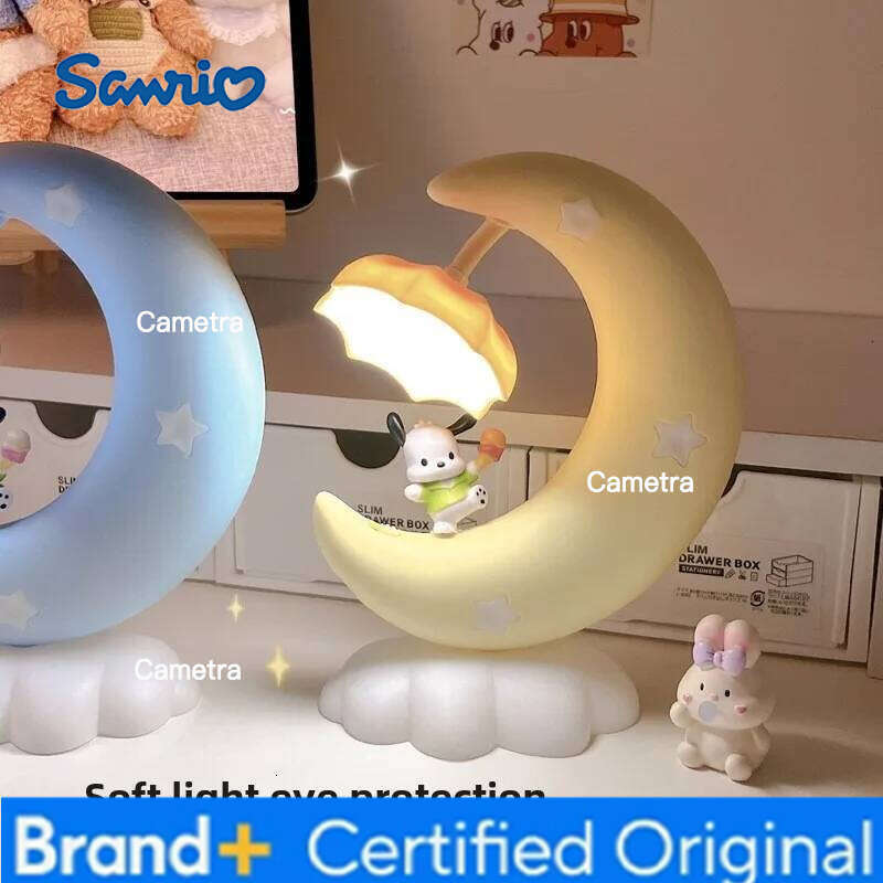 Sanrio Cute Childrens Night Light Table Lamp for Bedroom Sleep Bedside Lighting Girls Birthday Gift Kids Room Decor Desktop Decoration H260128