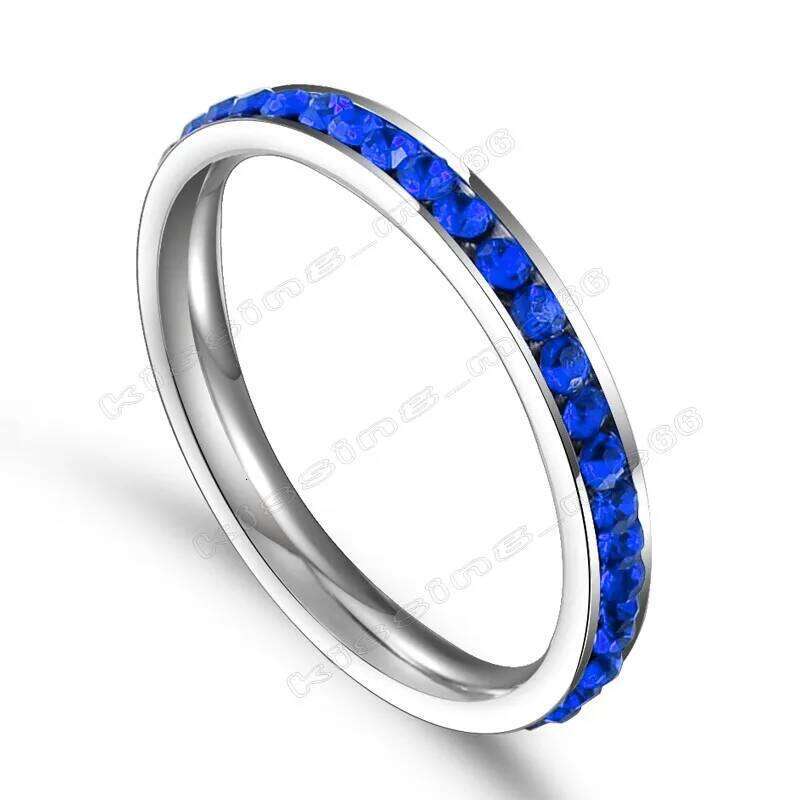 QianBei-Rose Stainless Steel Ring for Women, CZ Stones, Elegant Wedding Band, Female Alliance Jewelry, Party Gift XJ260127