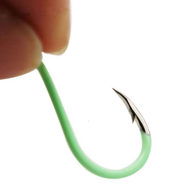 ZYZ Luminous Chinu 12/24pcs/Box High Carbon Steel CHINU Fluorescent Night Fishing Hooks Carp Fishhooks Tackle Z260128