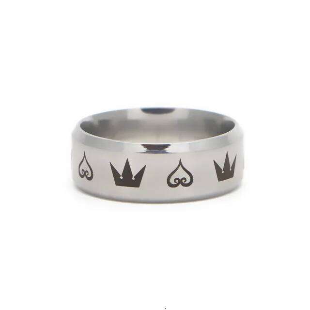 Fashion Game Kingdom Hearts Design Men's Stainless Steel Ring For Women Men Fans Dropshipping Jewelry Wholesale XJ260127