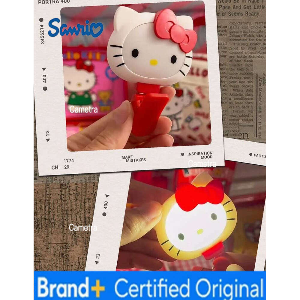 Sanrio Cute Hello Kitty Fill Cartoon Figure Mini Party Luminous Toy Portable Selfie Supplement Light Atmosphere Lights H260128
