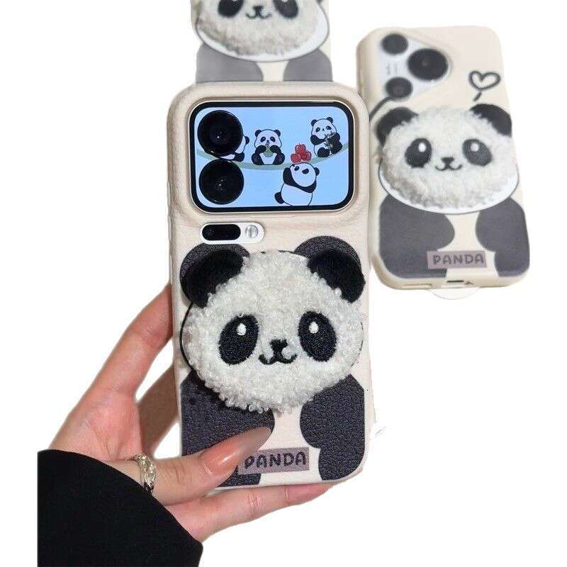 Autumn and Winter Panda Plush Case for Apple 17 Pro Max, iPhone 16/15/14 Full Protection Cover S260128