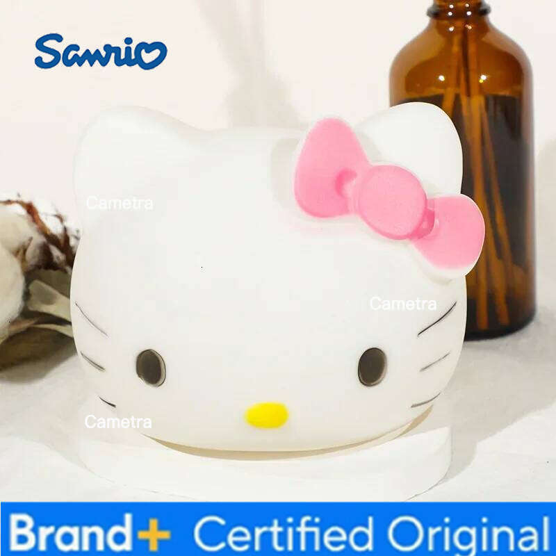 Sanrio Kawaii Hello Kitty Bedside Night Light Figures Toy Childrens Home Decoration For Children Christmas Birthday Gift H260128