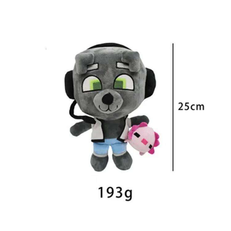 Bobicraft gitd wolf plush Anime Toy Stuffed Animals Soft Plush Children Gifts Doll Birthday Y260128