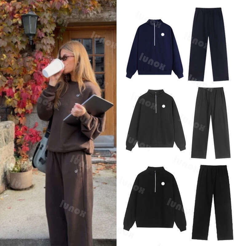 TOP Women Setalosetitys sets jacket leggings Sports leggings alosetitys women sweat set clothes hooded sportwear alosetitys pants leggings Men Casual hoodie men