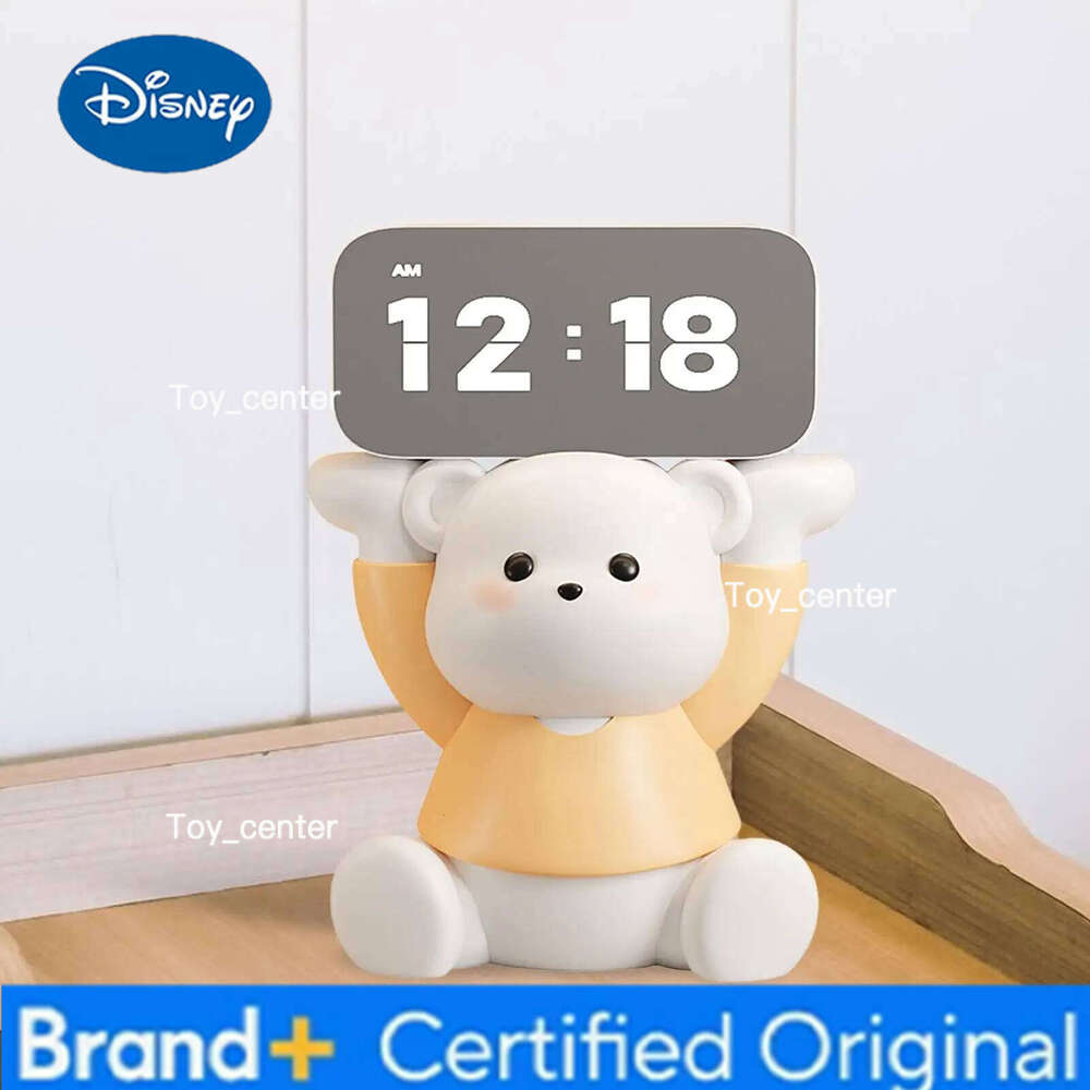 Disney Cute Kids Desk Gift Bear LED Digital Clock Resin Figurine Animal Sculpture for Bedroom Dorm Farmhouse Nursery Boys Girls H26012811