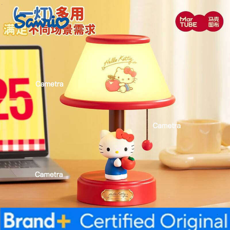Sanrio Cartoon Hellokitty Table Lamp Desktop Ornaments Decorative Atmosphere Lights Girls Trend Toys Children'S Birthday Gift H260128