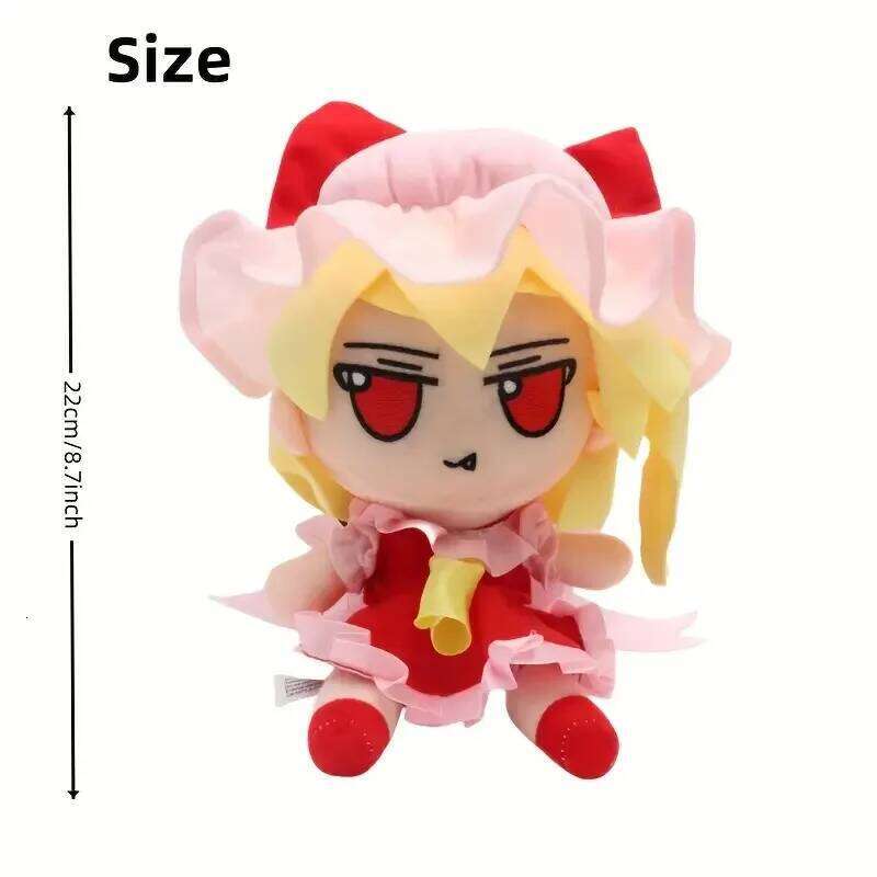 20cm Touhou Toys Lovely Plush fumofumo TouHou Project Flandre Stuffed Doll Collectible Birthday Christmas Gift Y260128