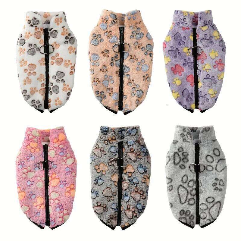 Autumn Winter Dog Clothes for Small Medium Dogs Cats Windproof Fleece Puppy Paw Jacket Coat Chihuahua Yorkshire Pug Pet Outfits XJ260127