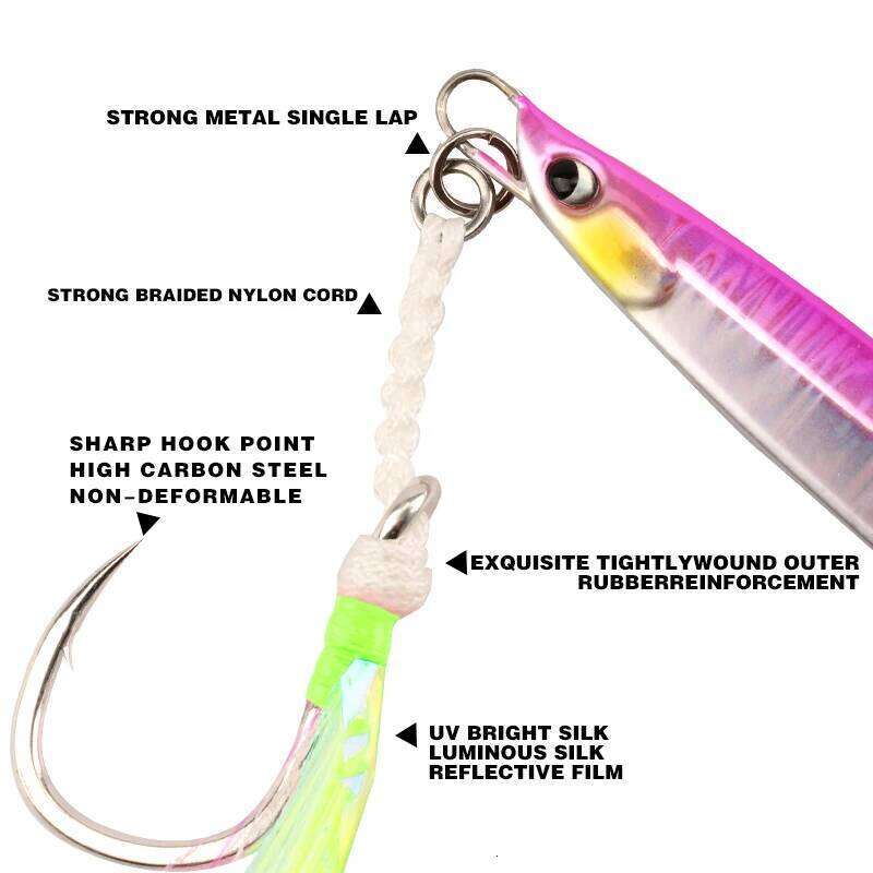 MAG Strong BG1-GT Single 3/0 5/0 7/0 9/0 11/0 Slow Jigging Hooks Fishing Jighook Assis hooks Fishhooks Jig Hook Z260128