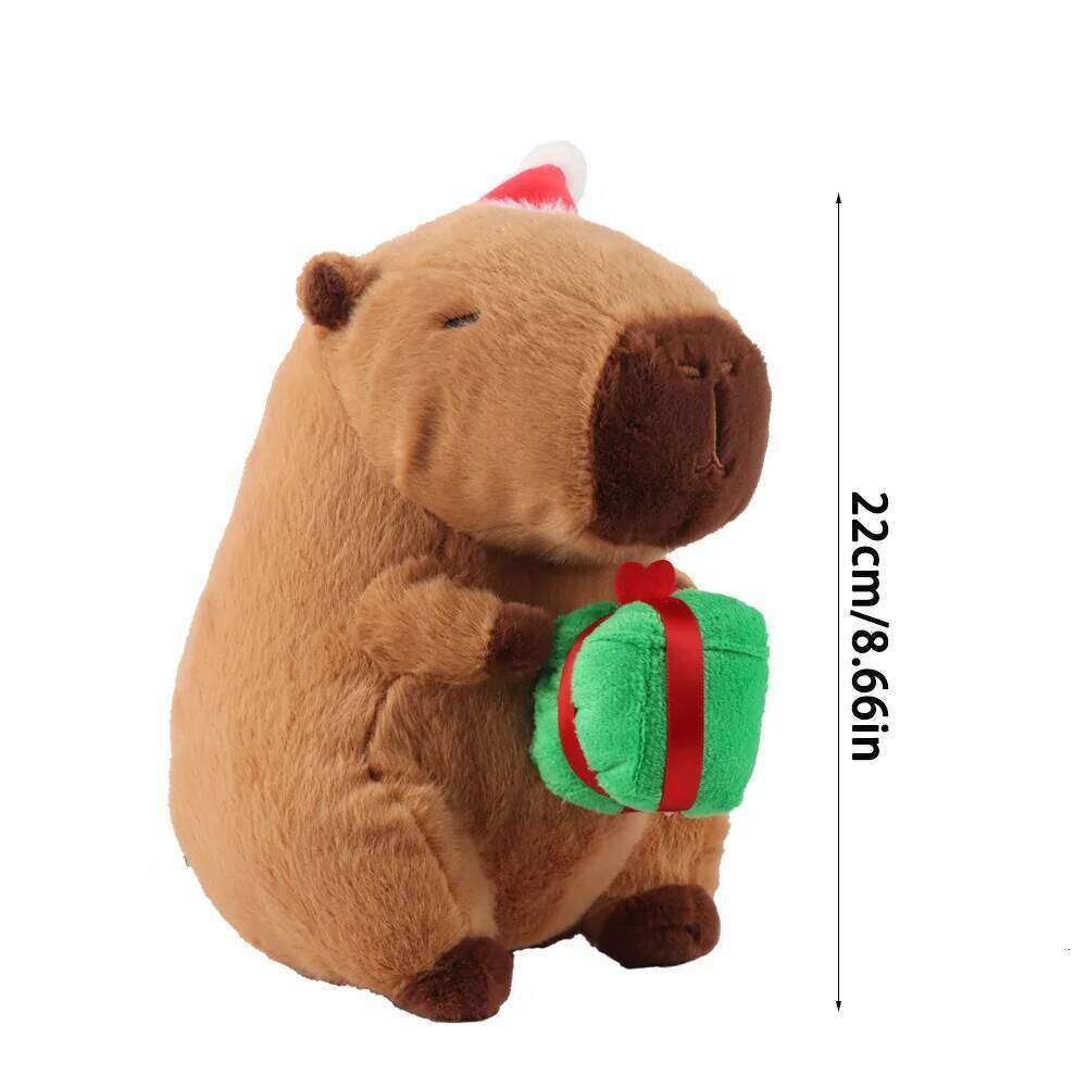 Kapibala Capybara Plush Capibala Holding Gift Cute Exquisite Animal Stuffed Toy Christmas Tree House Xmas Decor Y260128