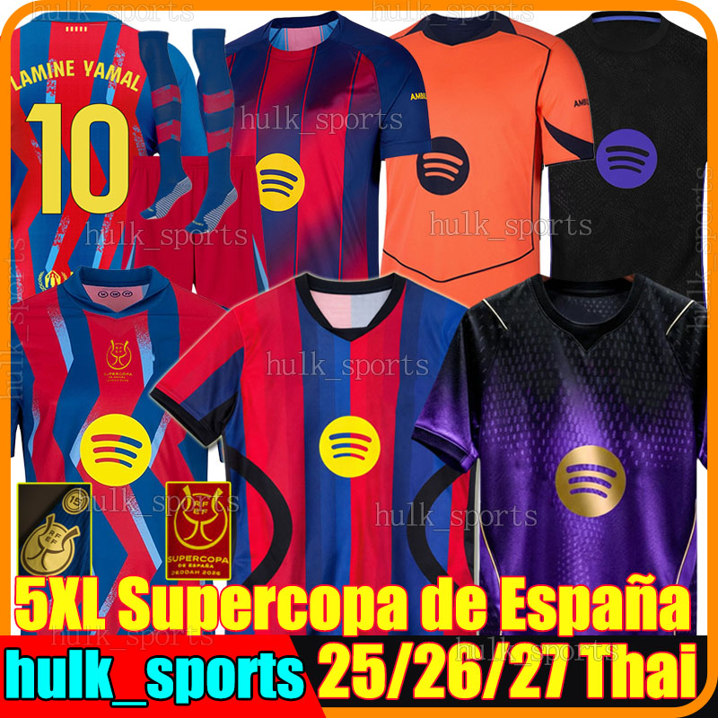5XL 25/26/27 Barcelona LAMINE YAMAL soccer jerseys ABDELKARIM RASHFORD LEWANDOWSKI FERRAN RAPHINHA PEDRI F.DE JONG FERMIN KOUNDE football shirts men kids kits socks