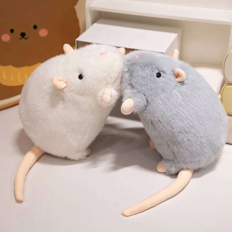 Big Size Simulation Mouse Plush Toy Stuffed Fancy Rat Plushies Soft Animal Doll Huggable Pillow Home Decor Birthday Gifts Y260128