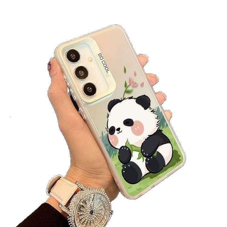 Compatible with Samsung S24 Ultra Phone Case Cartoon Blowing Panda New Galaxy S23/22+ Matte 20/21 S260128