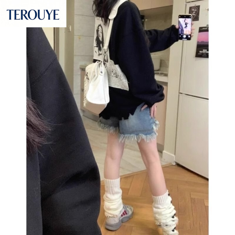 TEROUYE Autumn/Winter New French bag Style Fashion Trend Motorcycle Bag Spicy Girl Light Luxury Retro Design Large Capacity Single Shoulder