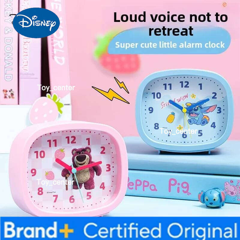 Disney Mickey Snow Strawberry Bear student alarm bedside table clock simple home cartoon children's desk ornaments H2601281