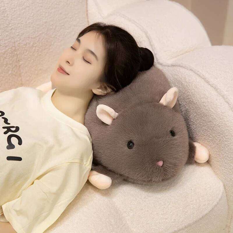 Big Size Simulation Mouse Plush Toy Stuffed Fancy Rat Plushies Soft Animal Doll Huggable Pillow Home Decor Birthday Gifts Y260128