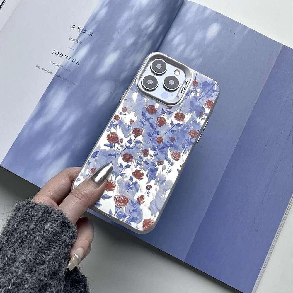 Blue Rose Compatible with Samsung S23 FE Phone Case S25 Ultra/Note 20/S24 Plus/S21/A06/A54 S260128