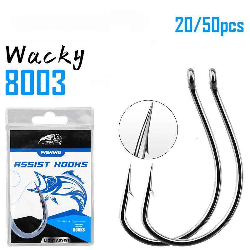 20/50Pcs Lure 3#-3/0# Ring Eye Fishhook High Carbon Steel Barbed Soft Bait Worm Hooks for Carp Fishing Accessories Z260128