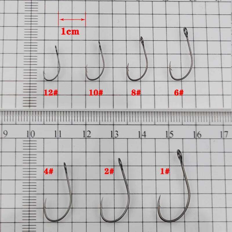 50pcs Hook Big Eyed Circle Hooks Barbed Fishhook Pesca Lure Sea Fishing High Quality Goods Z260128