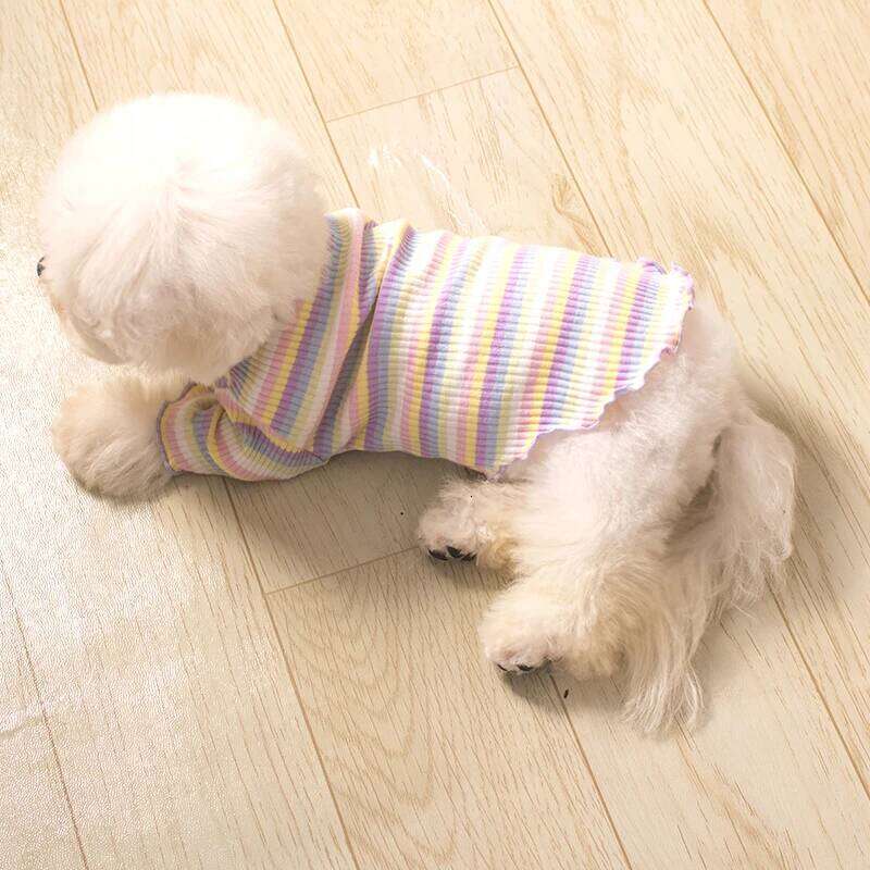 Autumn Teddy than Bear Striped Vest Cute Warm Clothing Classic Design Dog Clothes Pet Supplies XJ260127