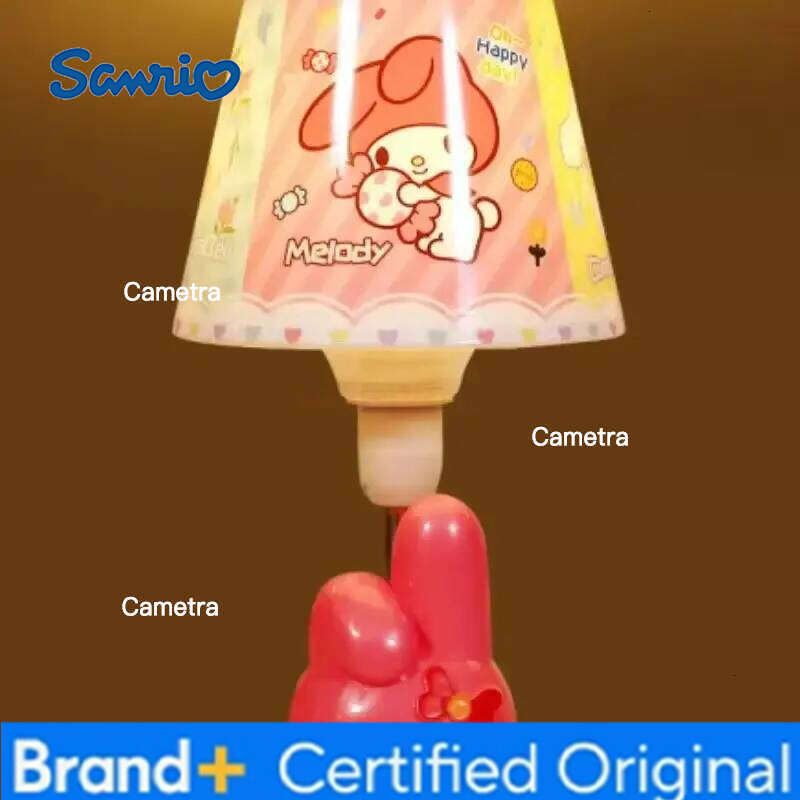 Sanrio Hello Kitty Kawaii Bedside Lamp Kuromi Cinnamorol Anime Student Plug In Charge Night Light Girls Cartoon Christmas Gifts H260128