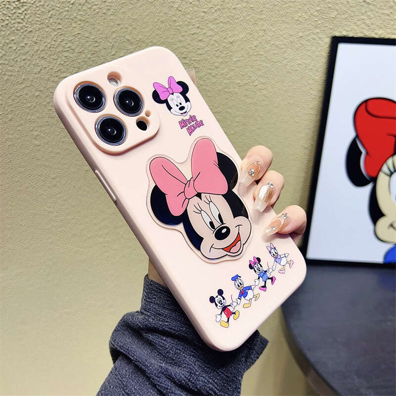 Compatible with Apple 16 Pro Max Phone Case iPhone 15 Cartoon Mickey 17m Ni11 3D Lanyard 14 Full Coverage S260128
